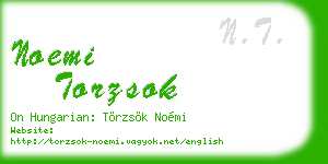 noemi torzsok business card